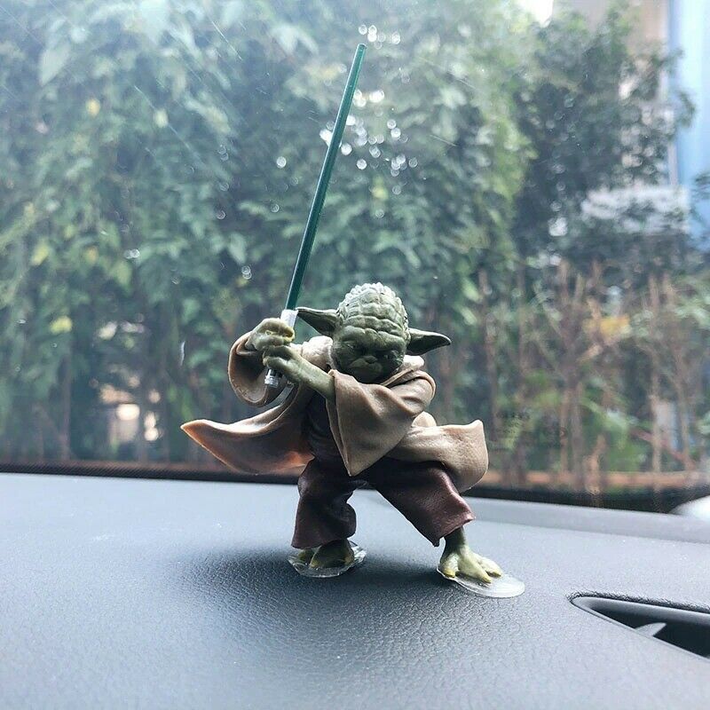 Master-Yoda With Sword Action Figure Car Dashboard Decor Ornaments Model Toys