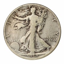 1938-D Silver Walking Liberty Half Dollar 50C (Very Good, VG Condition) - $72.76