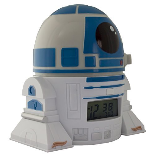 BulbBotz 2021401 Star Wars R2D2 Night Light Alarm Clock Darth Vader
