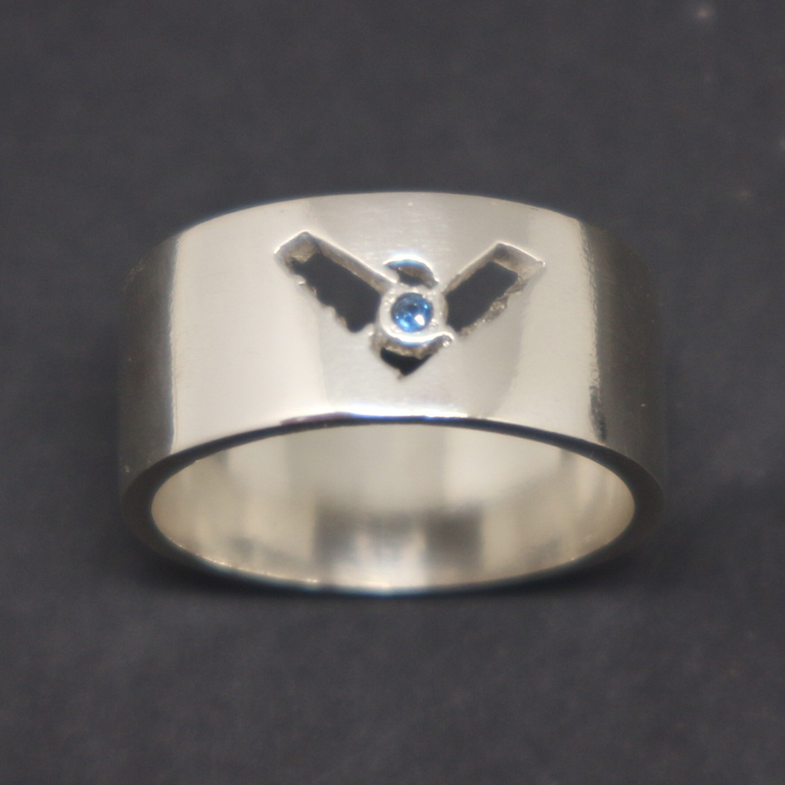 Handmade 925 Sterling Silver Nightwing Ring Choker - Gift for Geek, Nerd