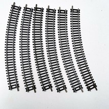 Vintage Lot of 6 Bachmann HO Model Train Nickel Silver Curved Track 18" R - $6.41