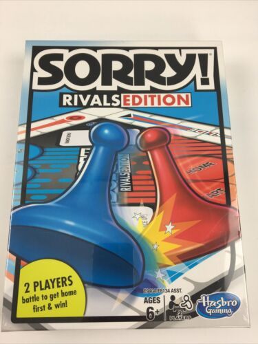 Hasbro Sorry! Special Rivals Edition Board Game 2 Players New - $20.79