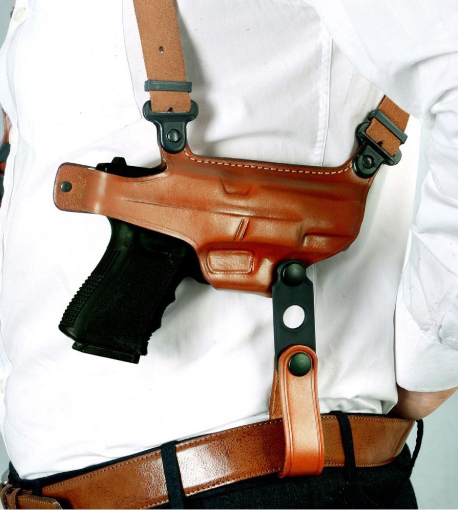 Leather Horizontal Shoulder Holster Ruger LC9s 9mm/ LC380 3.12" BBL