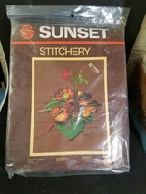 Sunset Stitchery Classic Still Life Embroidery Kit # 2298 Violin Vtg 198... - $7.60