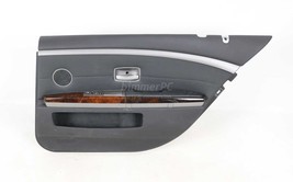 BMW E66 760Li Black Full Leather Right Rear Door Panel Trim Card 2003-2005 OEM - $198.00
