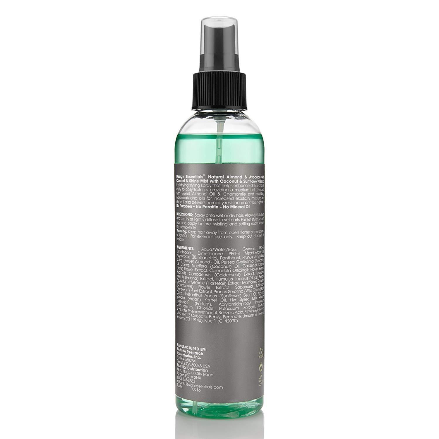 Design Essentials Natural Almond Avocado Curl Control Shine Mist   S L1600 