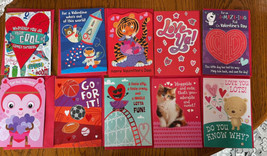 Lot Of 10 Children’s Valentines Hallmark Cards With Envelopes - $10.06