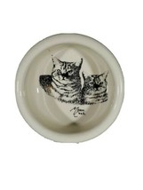 Mason Cash Vintage Cat Food  Water Dish Ceramic Brown Collectible England - $19.99