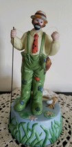Vintage Emmett Kelly Jr. Clown Figurine Music Box "With A Little Bit of Luck" - $85.50