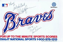 John Montefusco & Steve Bedrosian Signed 1981 Atlanta Braves Schedule image 2