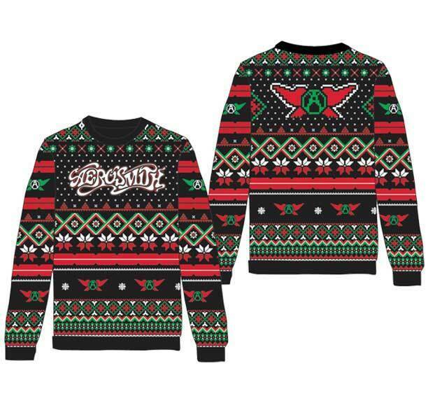 Aerosmith Rock and Roll Music Band Ugly Holiday Christmas Sweater ...