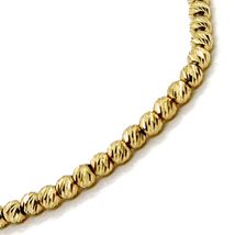 18K YELLOW GOLD CHAIN FINELY WORKED SPHERES 2 MM DIAMOND CUT BALLS, 20", 50 CM image 3