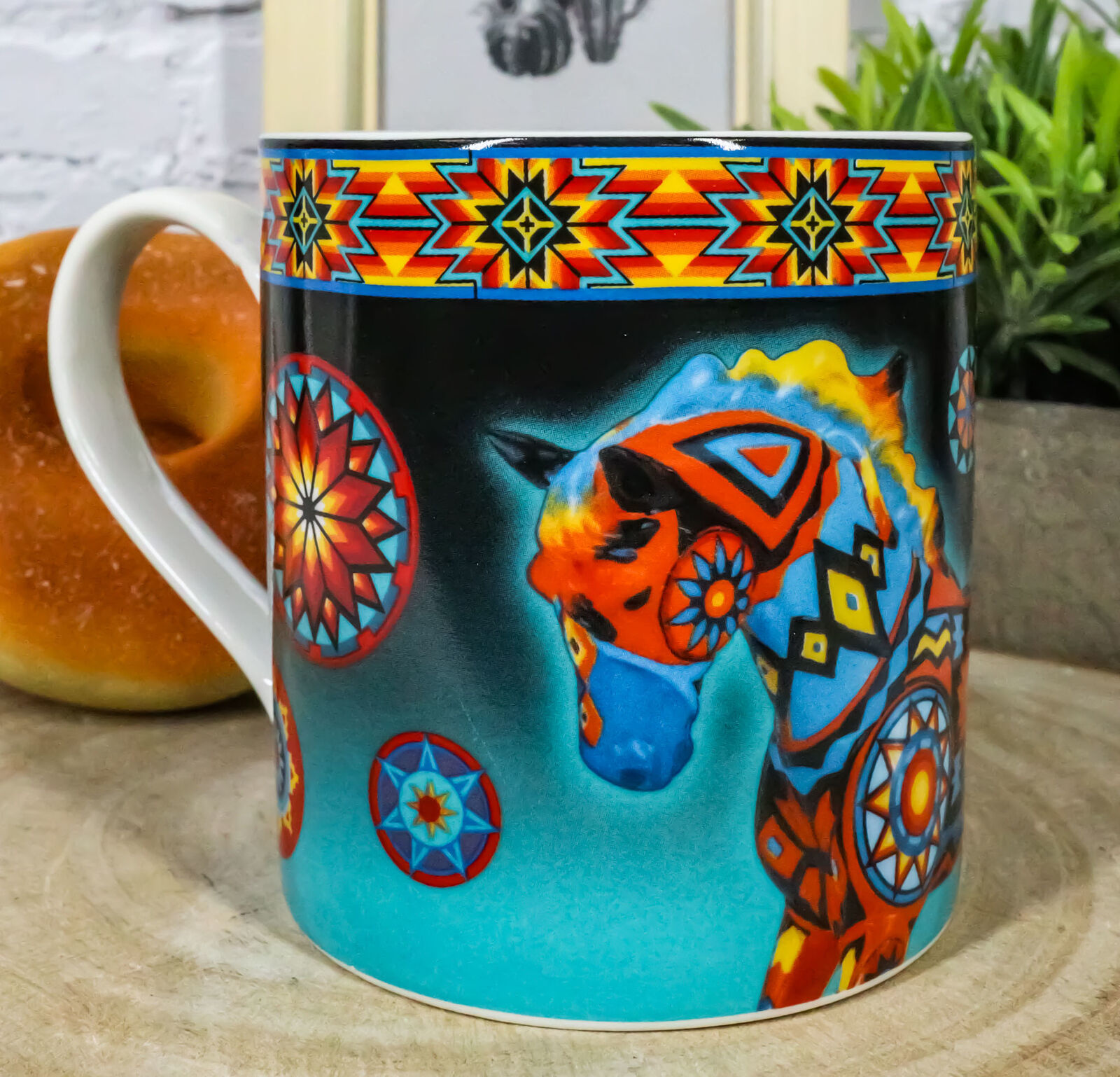The Trail Of Painted Ponies Eye Dazzler Navajo Indian Horse Ceramic Mug Cup