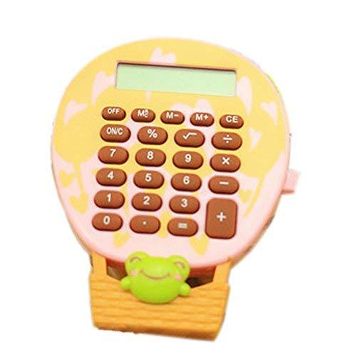 8 Digits LCD Display Ballon Shape Business Mini Calculator, Pink