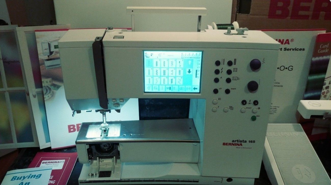Bernina Artista 165 Sewing Machine Embroidery Module Hoops Case