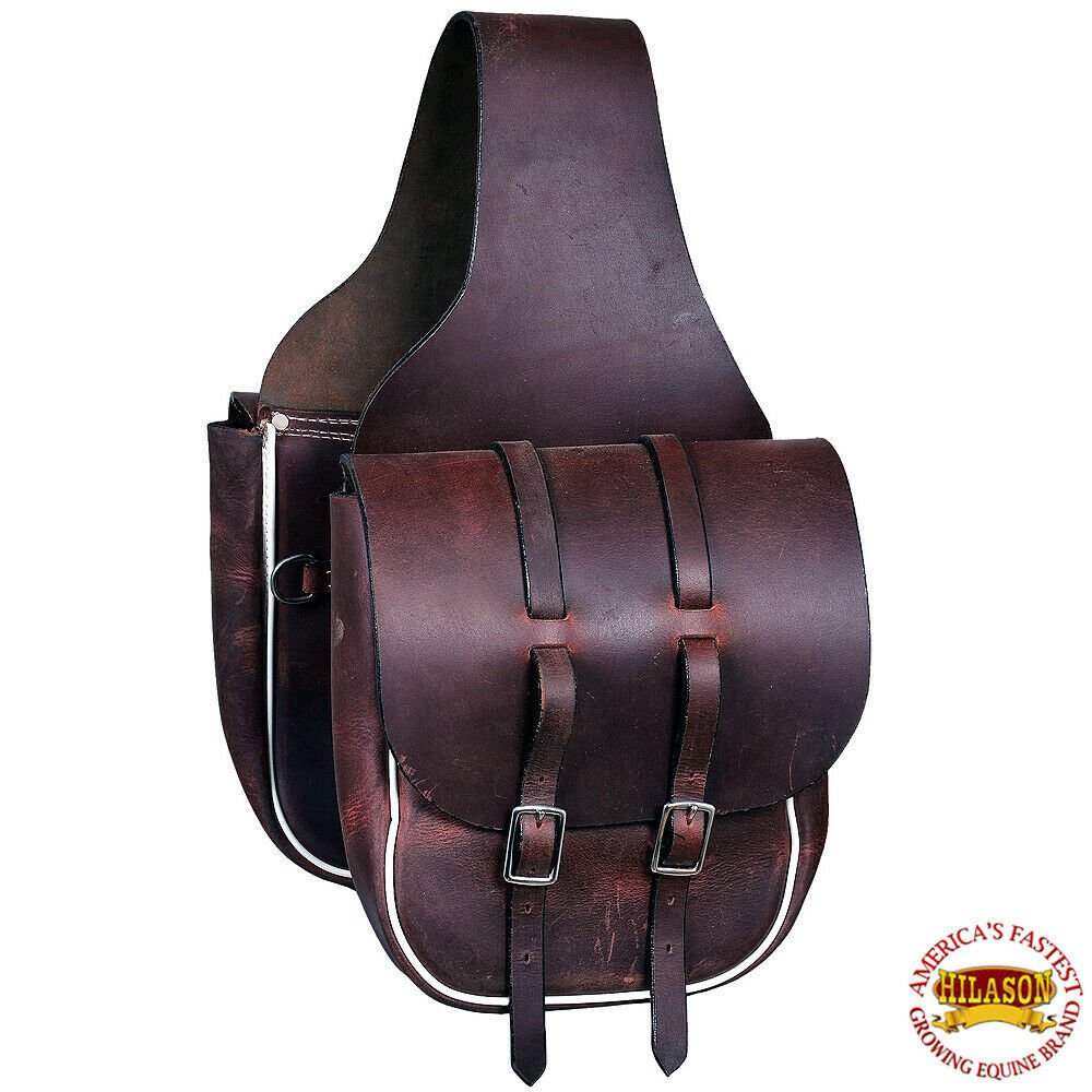 U-G124 Horse Saddle Bag Western Heavyduty Traditional Leather Cowboy ...