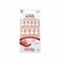 KISS Salon Acrylic French Nails Kit Halo Effect Real Short KSA01 (6 PACK)