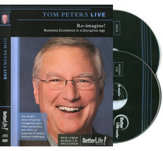 Tom Peters Live ◆ Re-Imagine! Business Excellence ◆ DVD ✚ CD Better Life... - $18.95