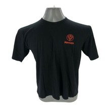 Jaegermeister T-Shirt Adult Large Black Knit Double Sided Graphic Logo Mens - $12.86