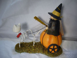 Bethany Lowe Halloween Skelly's Pumpkin Carriage Ride no. TD9077 image 3