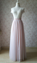 Blush Wedding Tulle Skirt Bridesmaid Outfit Plus Size Tulle Skirt Floor Length image 2