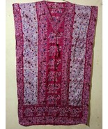 Women&#39;s New Floral Elephant print Long kaftan dress colour pink FREE SHI... - $12.37