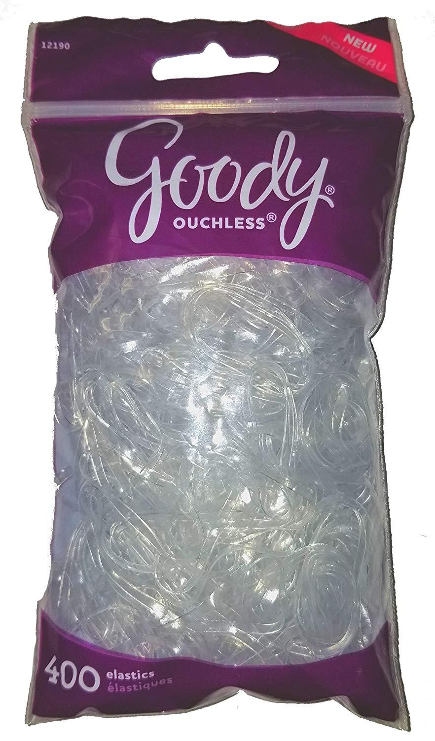 Goody Ouchless Large Clear Elastic (12190) 400 Count (Pack of 1