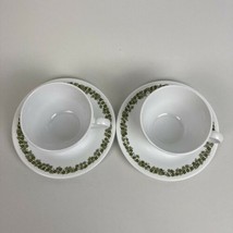 Corelle Crazy Daisy Spring Blossom 4pc Coffee Tea Cup &amp; Saucers Set Repl... - $9.89