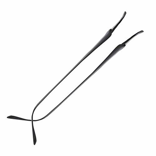 1 Pair Black Replacement Temples Legs Men Metal Temple Arms for Rimless Glasses Household