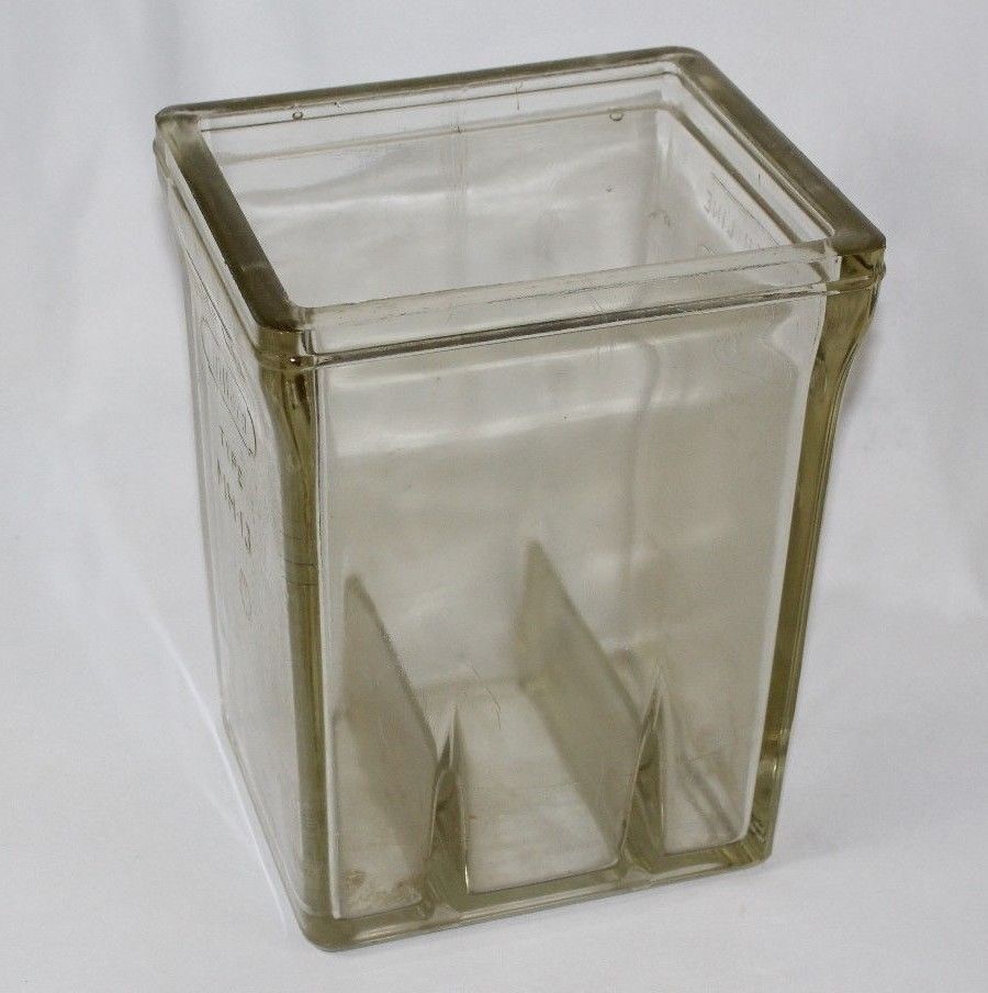 Vintage Antique Willard Type MH13 MH13 Lead Acid Glass Battery Box VG