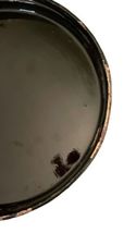 Black Maitland Smith Round Lacquered Box 12x12" Artichoke Design Decorative image 12