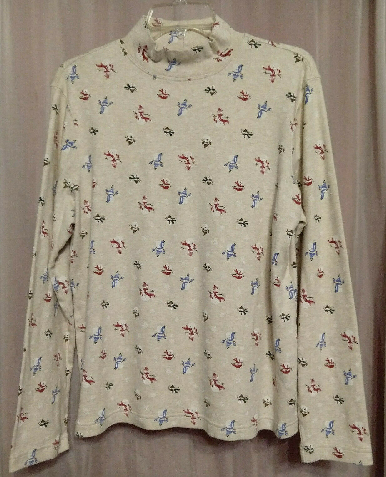 2 Croft & Barrow Christmas Holiday Mock Turtlenecks Snowmen Holly XL ...