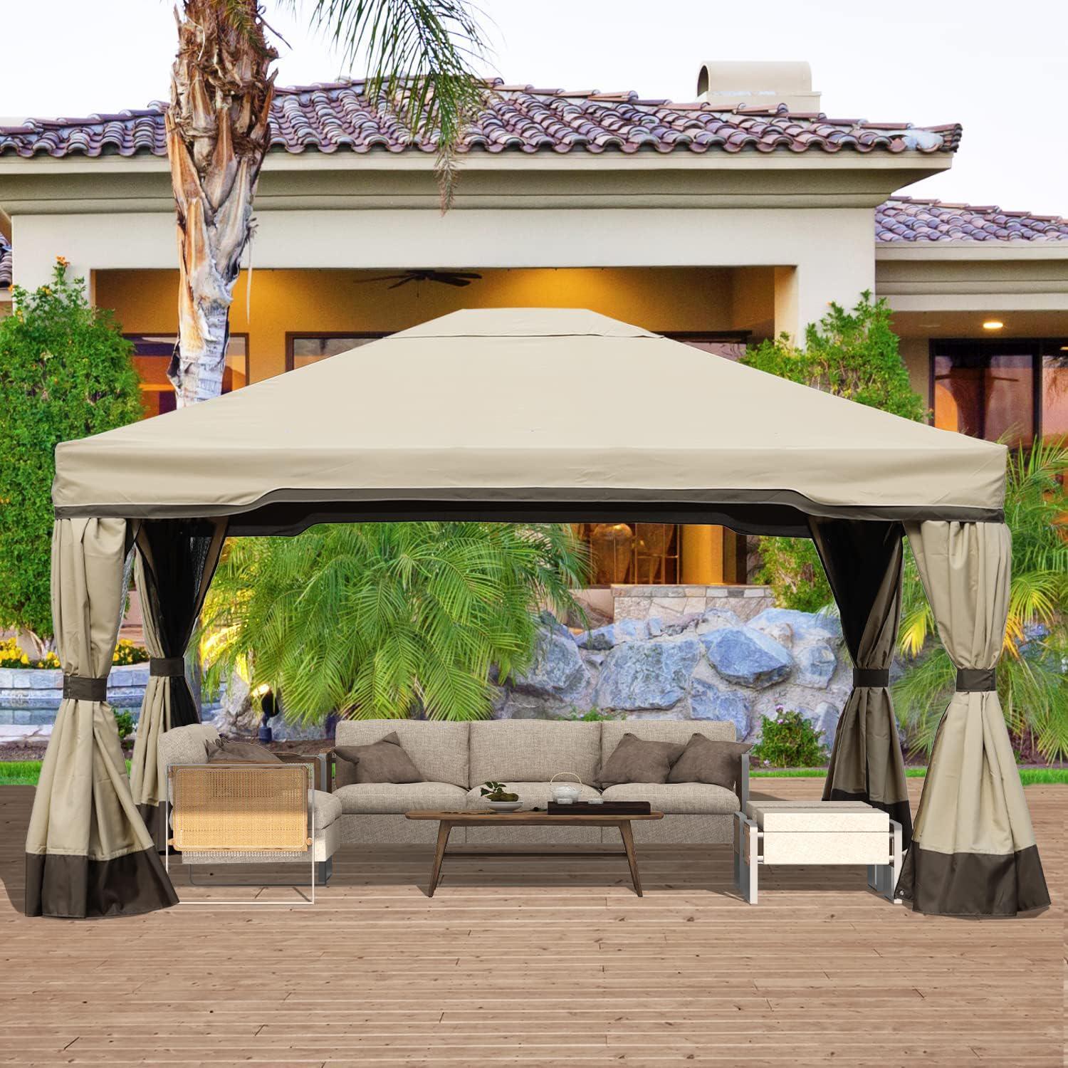 BPS 12 x14 Patio Gazebo Aluminum Outdoor Tent Shelter Canopy Awnings