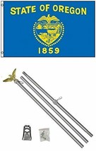 3x5 State of Oregon Flag Aluminum Pole Kit Set 3'x5' - $23.88