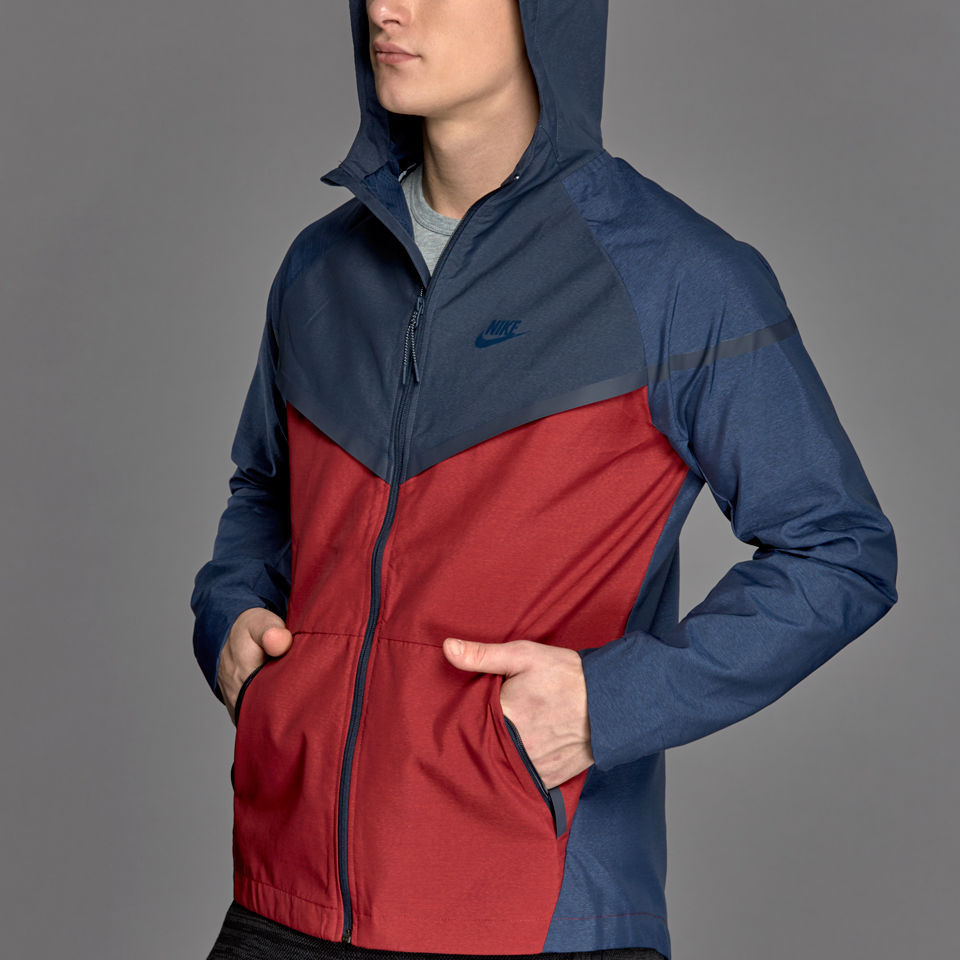 New Nike TECH WINDRUNNER JACKET men sz:S split KANGAROO pockets/ HOOD 727349-673 - Activewear Tops
