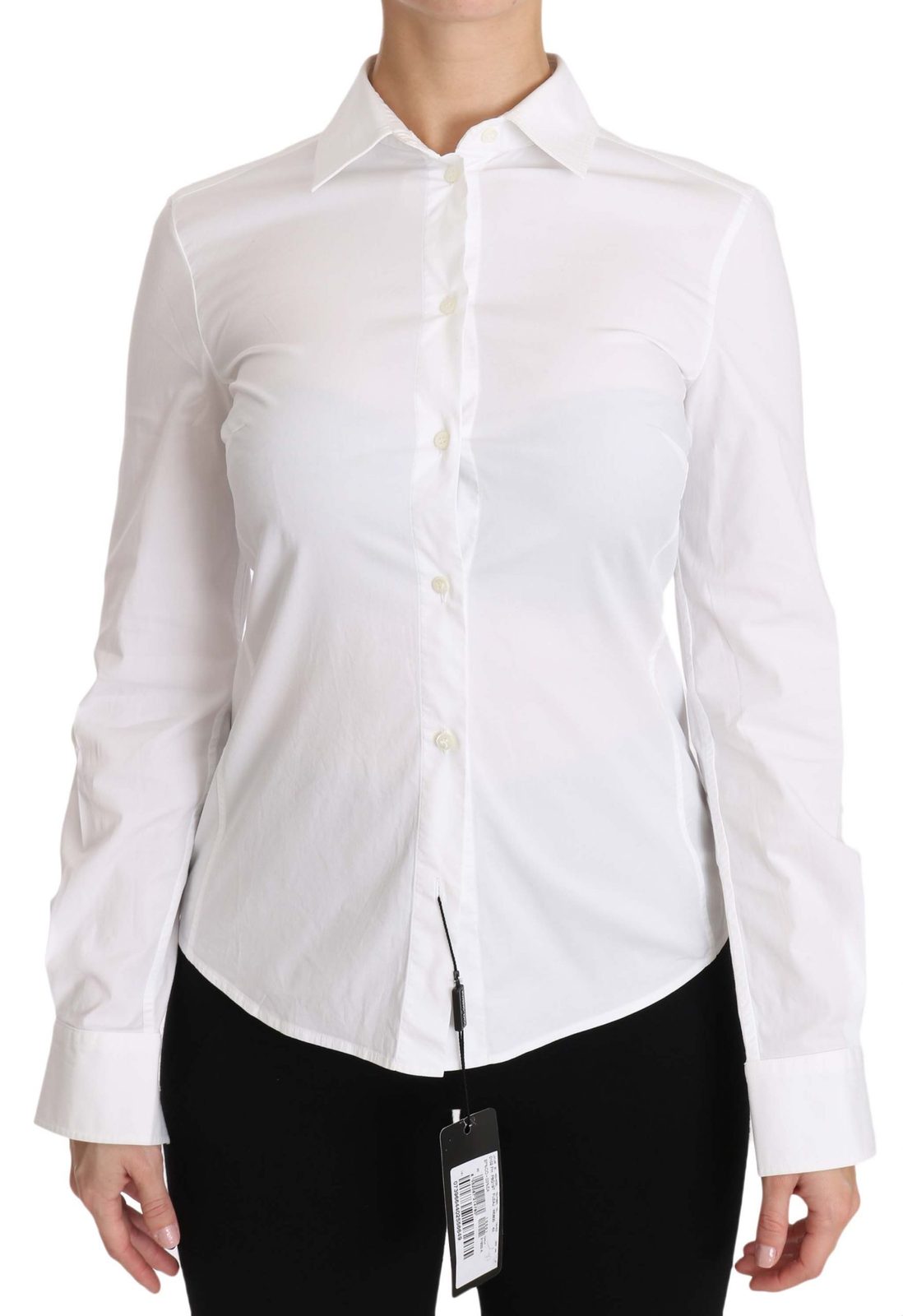 open white button down shirt