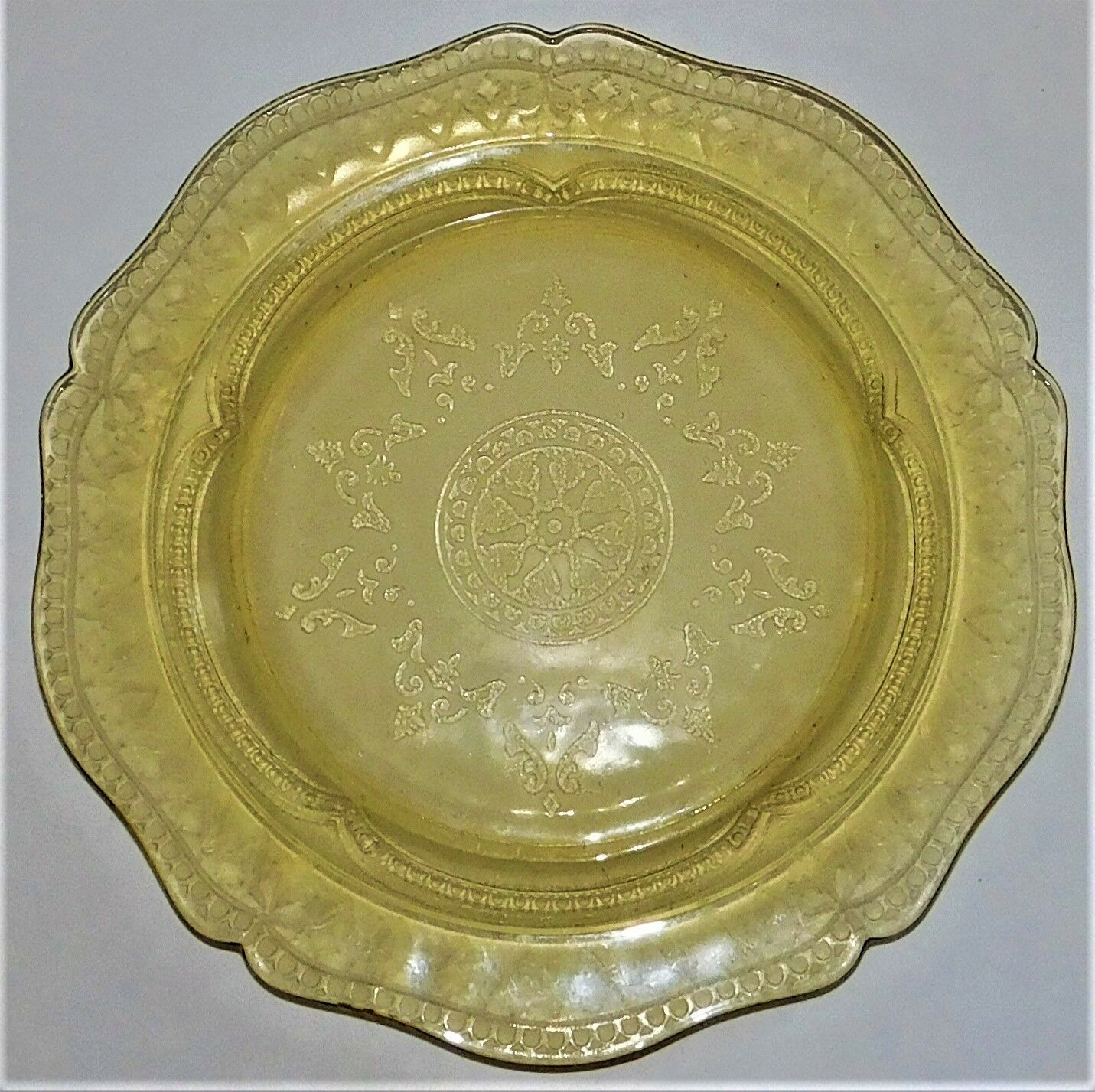 Depression Glass VINTAGE 11 Federal Glass Patrician Amber Dinner Plate