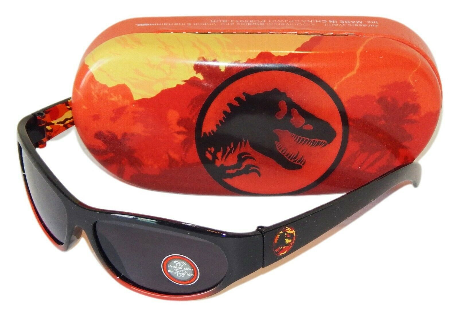 Universal Studios - Jurassic world 100%uv shatter resistant sunglasses & hard case packaged gift set