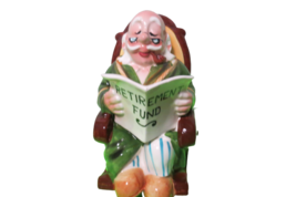 Retirement Fund Ceramic Piggy Bank Lefton Japan Grandpa In Rocking Chair #4260  - $19.79
