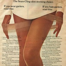 Sears Cling-alon Stocking Vintage Magazine Print Ad Thigh High Hosiery 1972 - $14.84