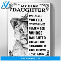 Lion Canvas Gift For Daughter-Hanging Art Above Bed - $49.99