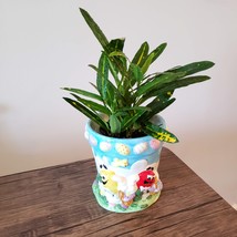 M&M Easter Planter, Ceramic Pot with M and M's on Easter Egg Hunt, 5" image 9