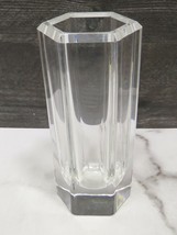 Kosta Boda Colonna Hexagonal Heavy Art Glass Vase #44270 Signed Eden Falk - $61.38