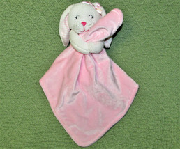 Carters Baby Bunny Security Blanket Rattle Stuffed Animal Baby Toy Pink White - $22.05