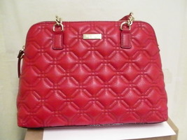Womens Kate Spade Rachelle Astor Court Red Quilted Leather Handbag - $183.10