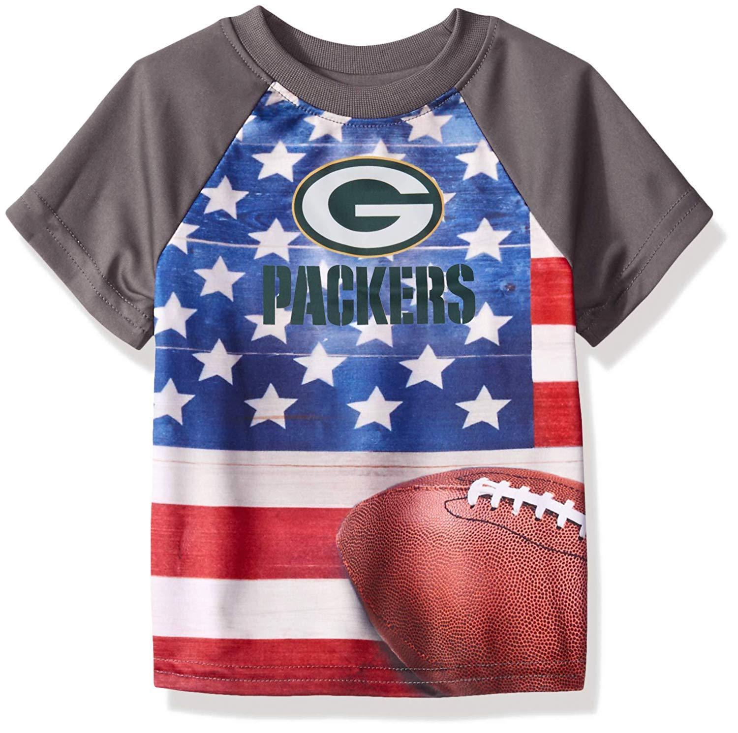 4T Gerber Childrenswear Green Infant//Toddler Green Bay Packers Poly T-Shirt