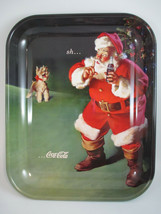 Coca Cola Metal Haddon Sundblom Santa Tray When Friends Drop In Christma... - $11.39
