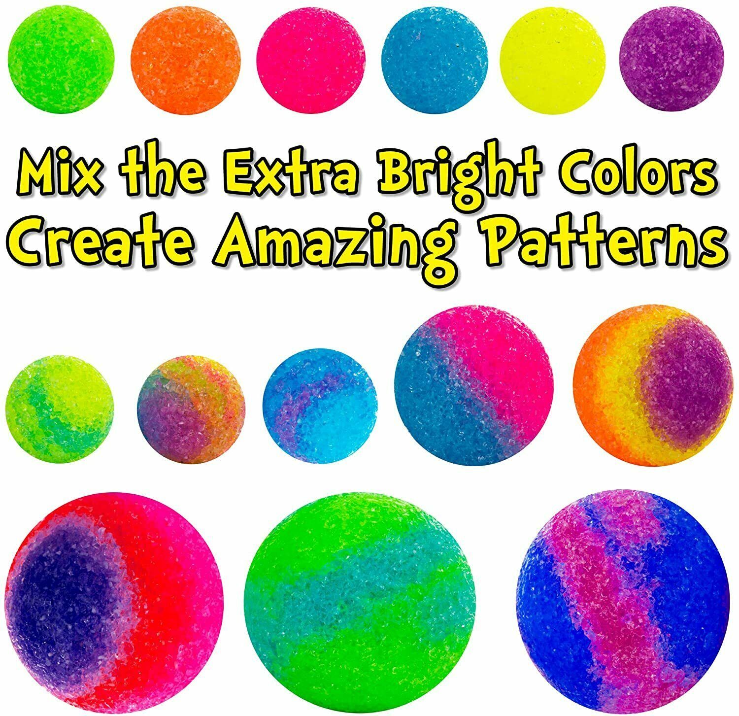 Nice! Bouncy Ball Making Kit DIY Colorful 5 Molds 43 Balls Easy