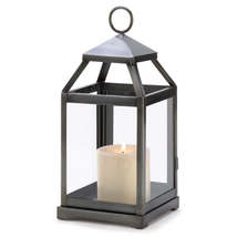 Rustic Silver Contemporary Candle Lantern - $36.00