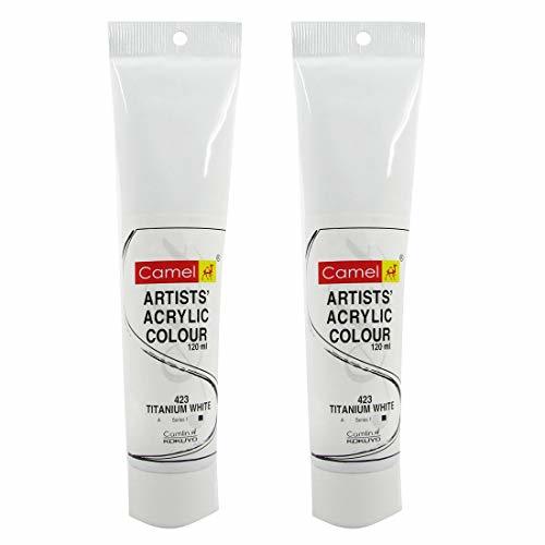 Camlin 423 Acrylic Finish Colour Tubes, White 120ml